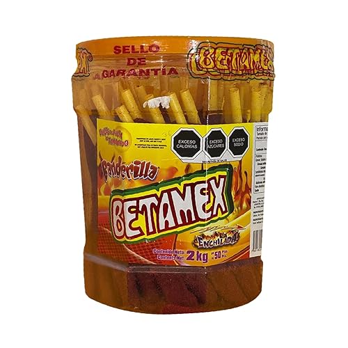 BETAMEX Candy Sticks Tamarind And Chili Flavor 2kg/4.4lbs - Mexican Food - Spicy Flavor and Delicious Tamarind Flavor