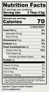 Anthony's Organic Golden Flaxseed Meal, 1.5 lb, Gluten Free, Non-GMO, Vegan, Ground Golden Flaxseed