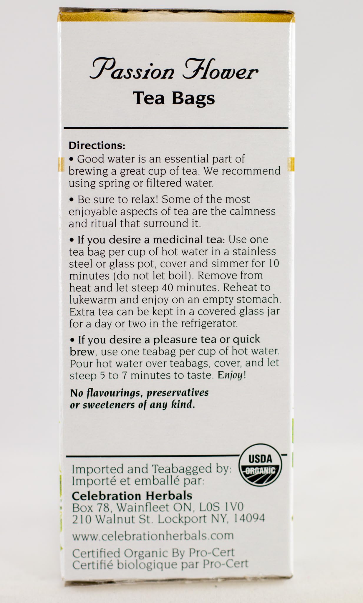 Celebration Herbals Passion Flower Tea Maracuja 24 Tea Bags