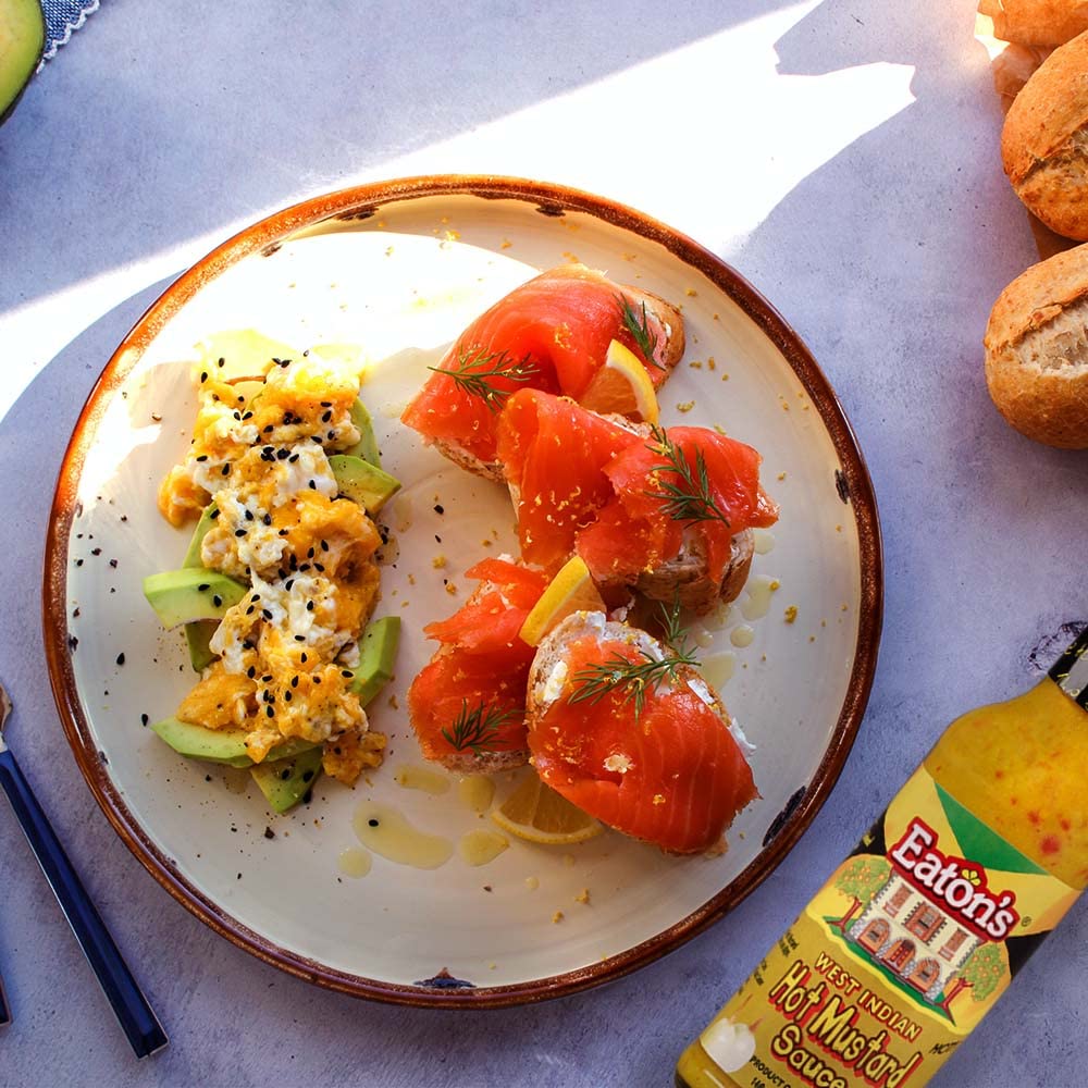 Eaton's West Indian Hot Mustard Sauce - Jamaican Jerk Spicy Mustard Sauce, Meat Rubs, Seasonings, and Glaze for BBQ, Chicken Wings, Smokey Steak