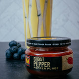 Ghost Pepper - Louisiana Pepper Exchange - Fresh Pepper Replacement (Ghost Pepper Puree) 1 Jar - Plant-Based, Gluten-Free, Simple Ingredients. Super
