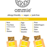 Ommie Snacks Nut-Free Energy Bar (7 Pack) - Lemon Poppy Fruit & Seed Granola Bar | Allergy Free: Nut Free, Gluten Free, Soy Free, Egg Free, Dairy Free
