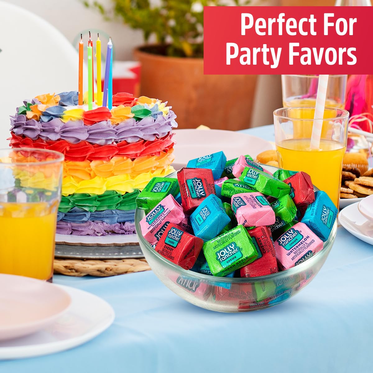 JollyRancher Fruit Chews - Delicious Original Flavors Bulk Easter Candy JollyRancher Chew for Parties, Hard Candy Individually Wrapped - Colorful