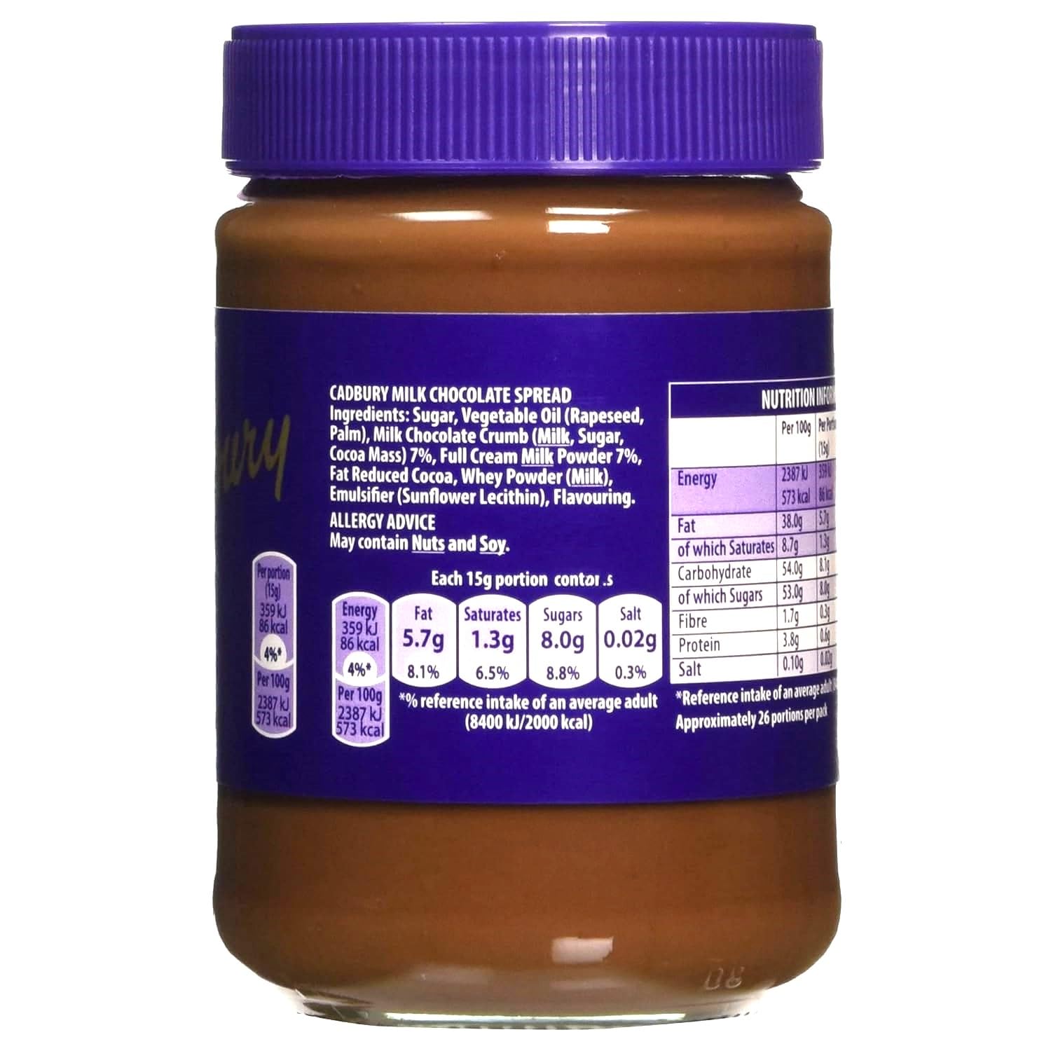 Cadbury Smooth Spread Milk Chocolate 400g - Pack of 2
