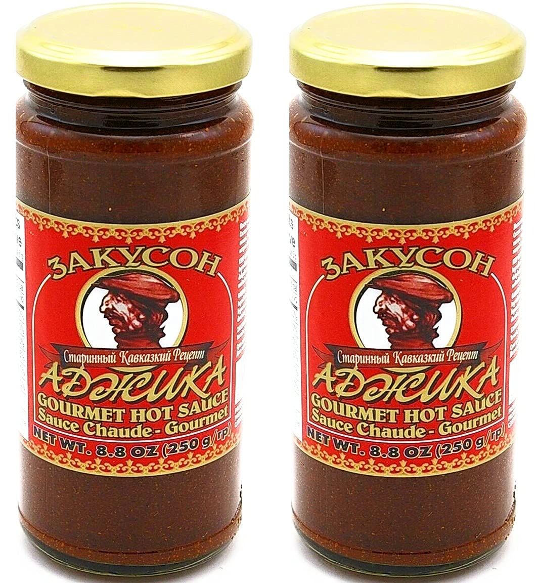 Adjika Zakuson Gourmet Hot Sauce / 2-PACK / 8.8 oz (250g) each