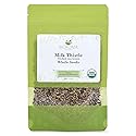 Biokoma Organic Milk Thistle Seeds 3.55 oz, Silybum Marianum for Milk Thistle Tea, USDA Organic Herbal Tea, Loose Whole Seeds in Resealable Moisture