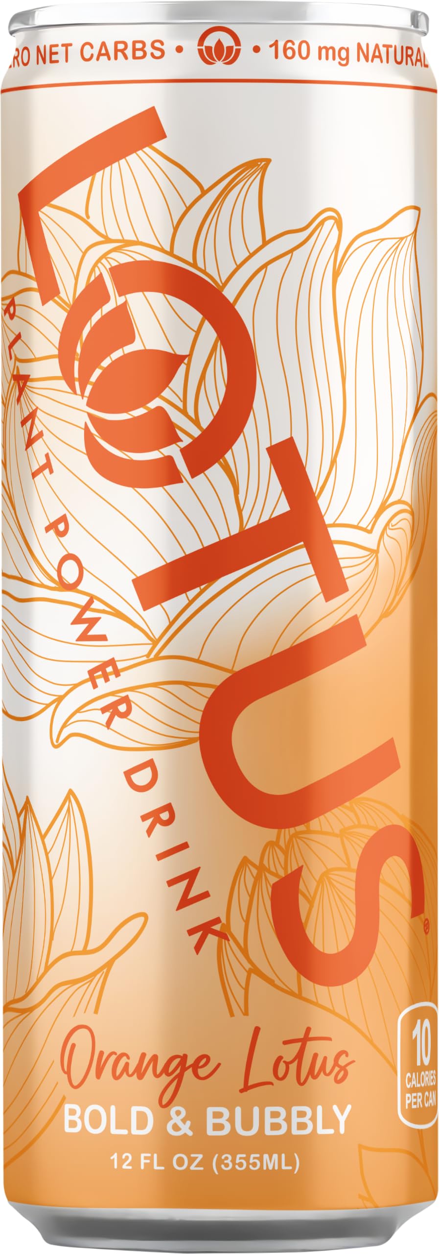 Orange Lotus Mango Mandarin Plant Power® Zero Sugar 160 mg 12 Pk 12 oz Cans