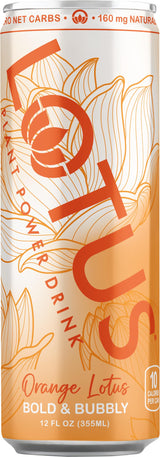 Orange Lotus Mango Mandarin Plant Power® Zero Sugar 160 mg 12 Pk 12 oz Cans