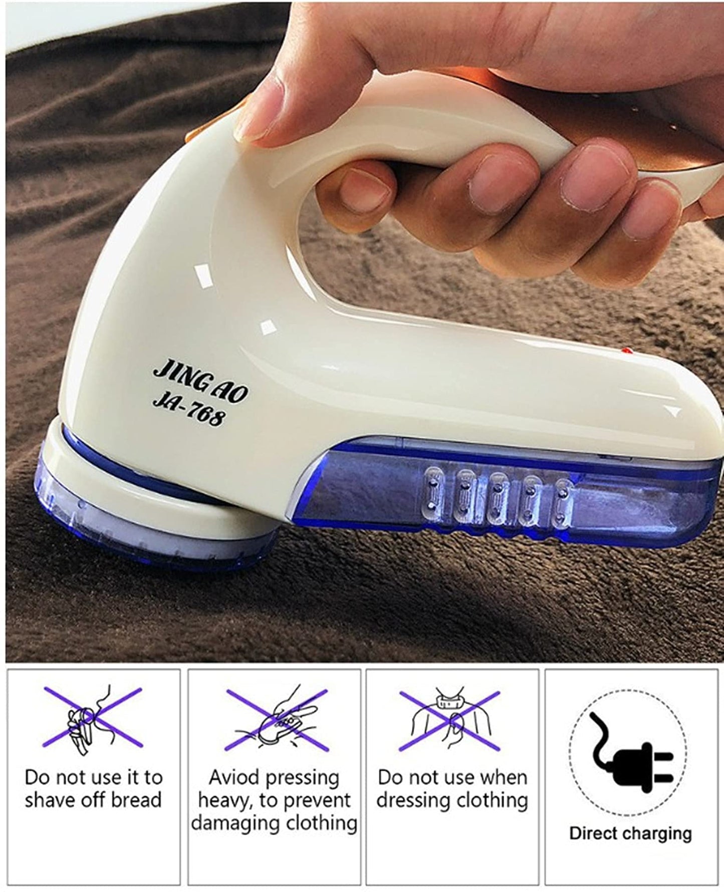 Fabric Shaver, Electric Lint Remover Portable Fabric Clothes Sweater Lint Remover Defuzzer Shaver, Remove Pills Balls Bobbles from Clothing, Carpet