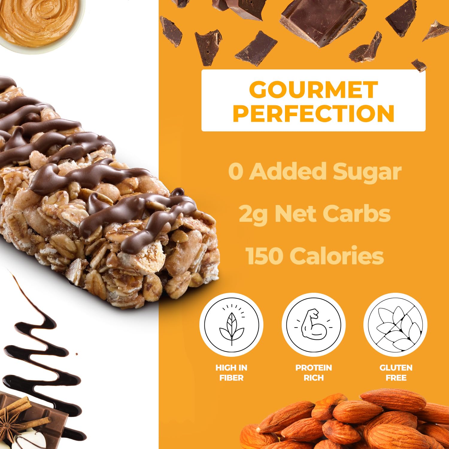 MINI Dark Chococolate Peanut Keto MINI Nuts&Seed Bar - Pack of 4 - Low Carb, No Added Sugar, Pack with Protein, High Fiber 1.12oz Bar