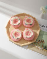 Cherry Blossom Shaped Acrylic Dish Scrubber, Flower Shaped Hand Crochet Non-Scratch Dish Sponge, Pink Flower Shaped Kitchen Sponge Washing Dishes