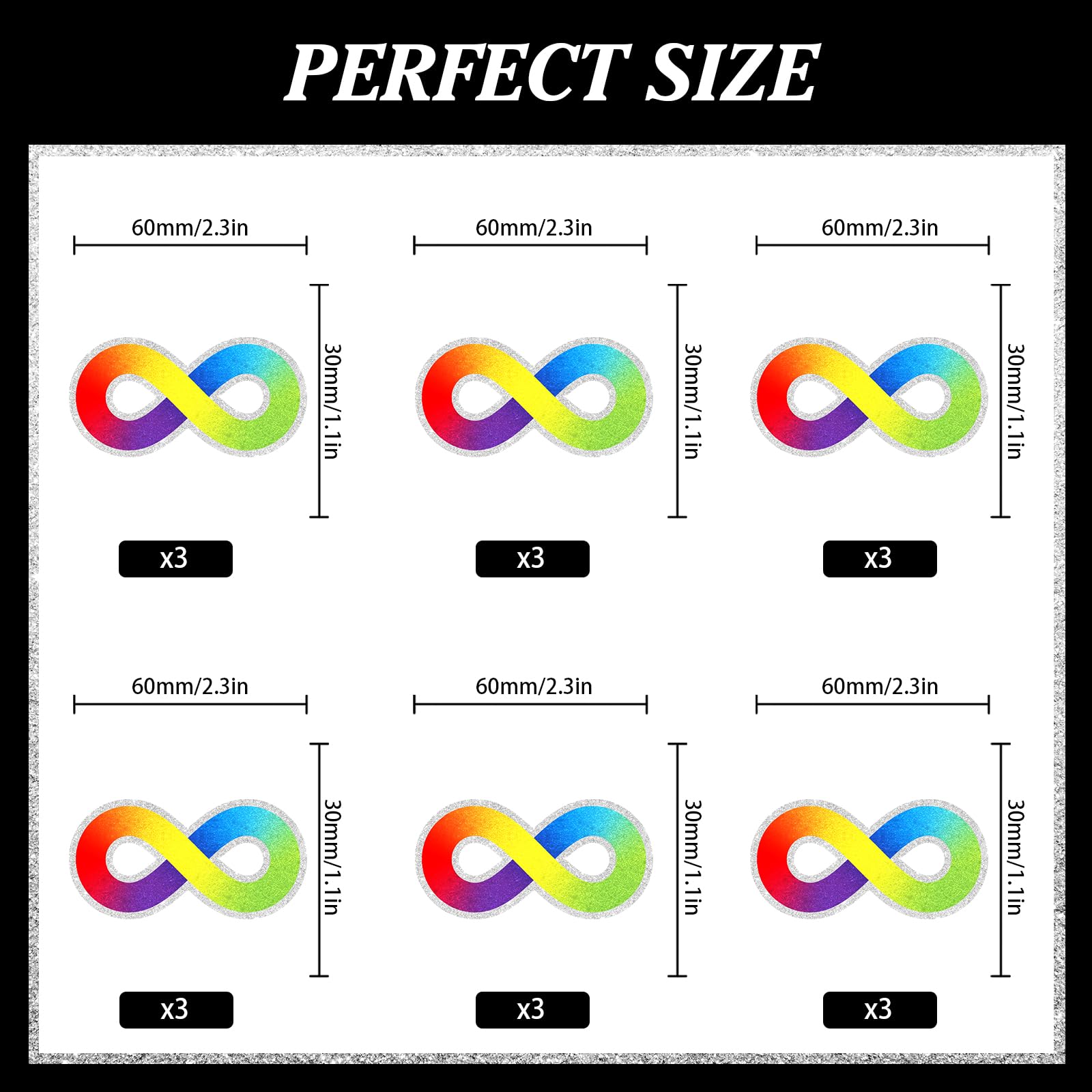 Autism Cupcake Toppers Happy Birthday Neurodiversity 18 Piece Birthday Party Autism Spectrum Awareness Decorations, Colorful Asperger's Themed Party