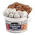 David’s Cookies Father's Day Assorted Cookies Bucket with Thin Crispy Cookies and Butter Pecan Meltaways Gourmet Treats - Delicious Traditional