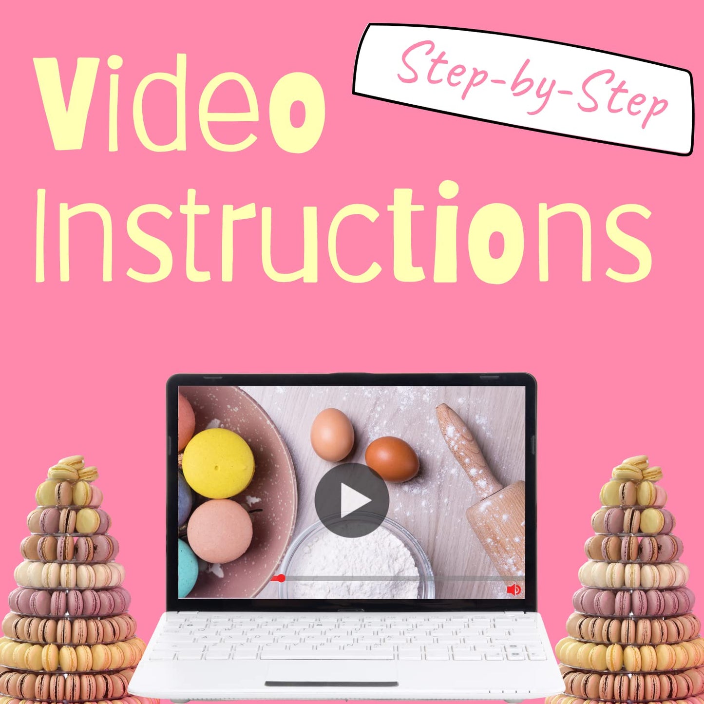 Macalicious Macaron Baking Mix - DIY Bake Your Own French Macarons Kit -Includes All Dry Ingredients, Pastry Bags with Piping Tip, Template, and Detailed Instructions - Great activity for Kids & Adults
