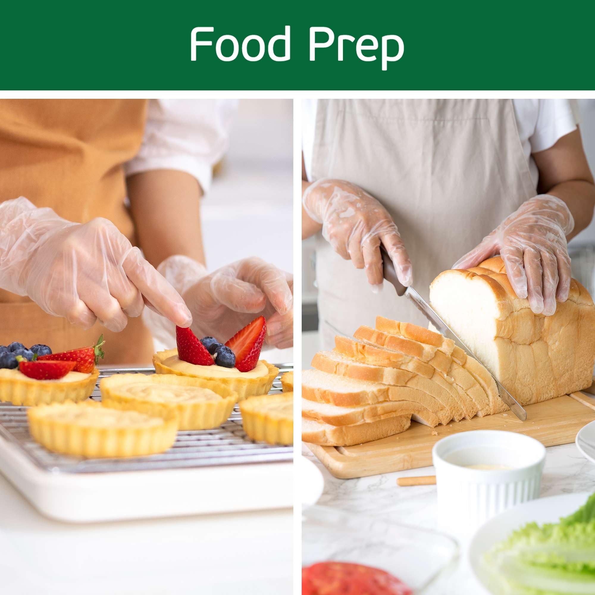 TenderGentle Vinyl Disposable Gloves for Cooking and Food Prep - Case of 1000 Clear Large Latex Free Disposable Gloves - Food Safe for BBQ, Cooking