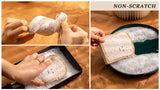 Biodegradable Cellulose Compressed Sponges, Bread Cat Paw Lemon Kitchen Wood Pulp Cleaning Sponges, Cute Natural Non-Scratch Scrub Sponges - 3 Packs
