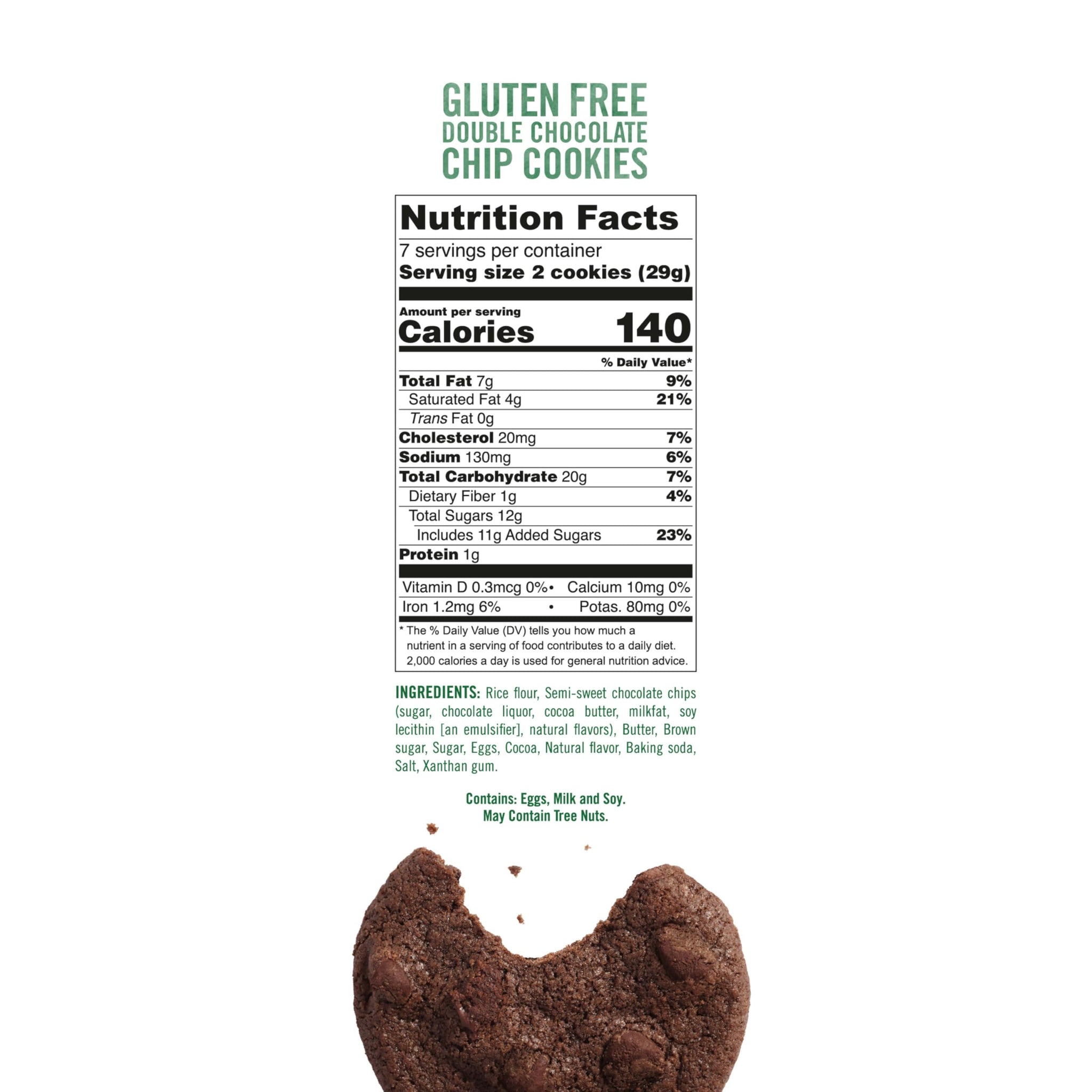 Tate's Bake Shop Gluten Free Double Chocolate Chip Cookies, 4-7oz Bags