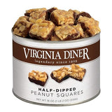 Virginia Diner - Gourmet Natural 1/2 Dipped Milk Chocolate Peanut Squares, 16 Ounce Tin…