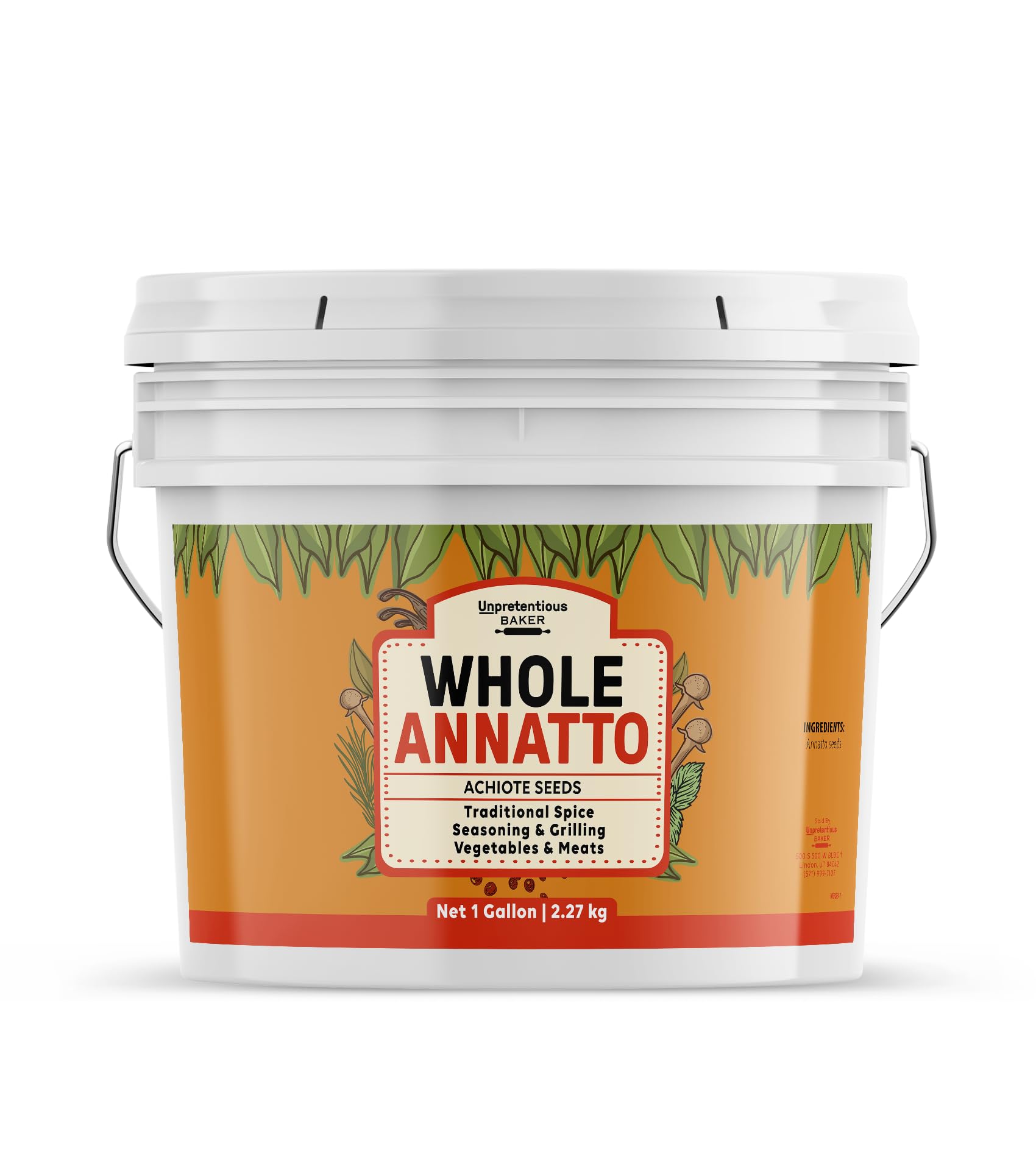 Unpretentious Whole Annatto Seeds, 1 Gallon, Seasoning, Grilling Spice & Rub, Cooking