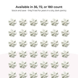 Mini Edible Royal Icing Flowers (36 Count), Petite Edible Flower Cake Decorations, Edible Flowers for Cupcakes, Flowers with Pearl Sprinkles for Cakes