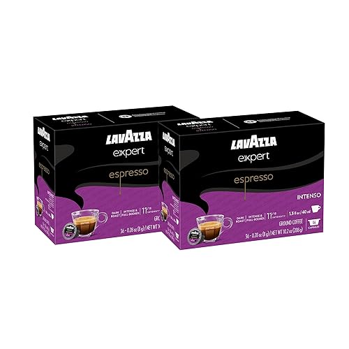 Lavazza Expert Espresso Intenso Capsules, Dark Roast, Arabica and Robusta Blend, Compatible with Lavazza Classy Machines (72 Capsules)