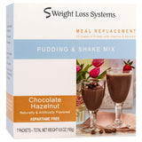 Weight Loss Systems Pudding and Shake Aspartame Free - Chocolate Hazelnut (7/Box) - High Protein - Low Calorie - Low Fat - Low Carb