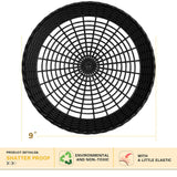 EBIGIC Paper Plate Holders, 8/12/24 Packs 9/10 Inch paper plate holders reusable Black Plastic Heavy Duty supports for Picnic Party Dinner