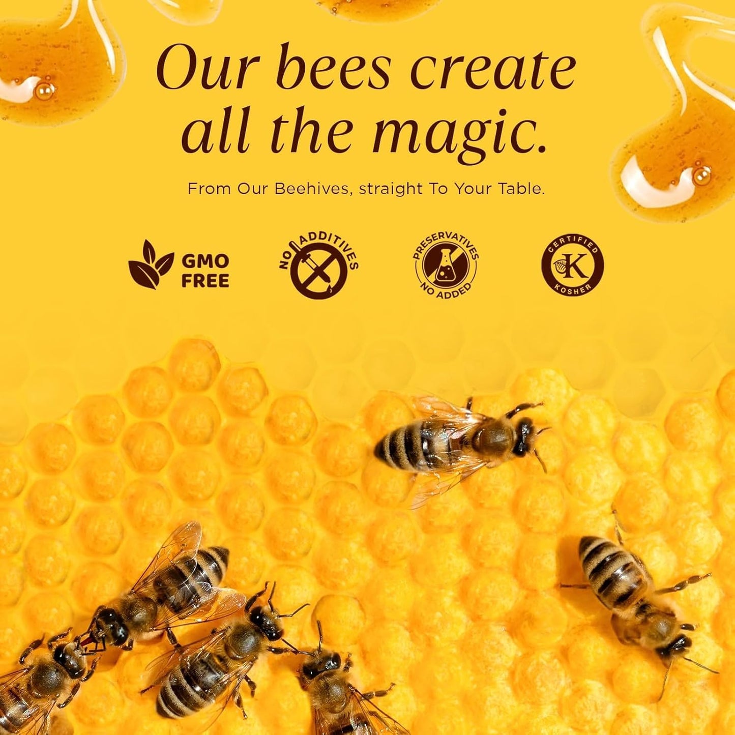 5 lbs. 100% Raw & Unfiltered Gallberry Honey - American Made by Pure Southern Honey
