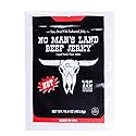 No Mans Land Premium Beef Jerky | 17G High Protein Slow-Dried Beef Snack | Smoked & Seasoned Jerky Strips | HOT 16oz Bag