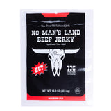 No Mans Land Premium Beef Jerky | 17G High Protein Slow-Dried Beef Snack | Smoked & Seasoned Jerky Strips | HOT 16oz Bag