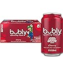 bubly Sparkling Water, The Super Mario Galaxy Movie Cherry, Zero Sugar & Zero Calories, 12 Fl Oz Cans (Pack of 8), Packaging May Vary