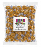Sugar Free Butterscotch Hard Candy - 1 lb Bulk Bag - Individually Wrapped Golden Butterscotch Discs