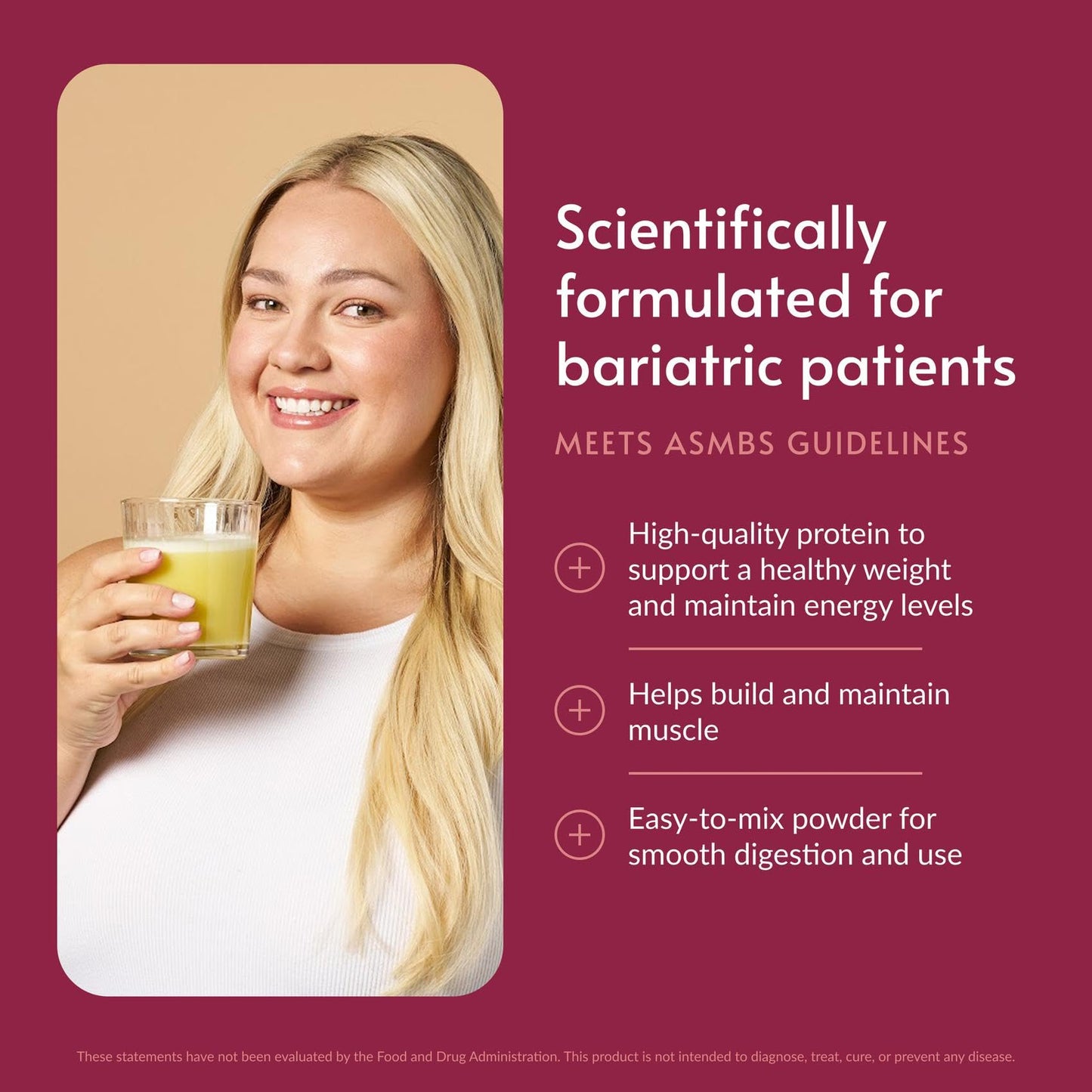 Bariatric Advantage High Protein Meal Replacement Drink Mix, Protein Powder Whey Isolate for Gastric Bypass and Sleeve Gastrectomy Patients, 27g
