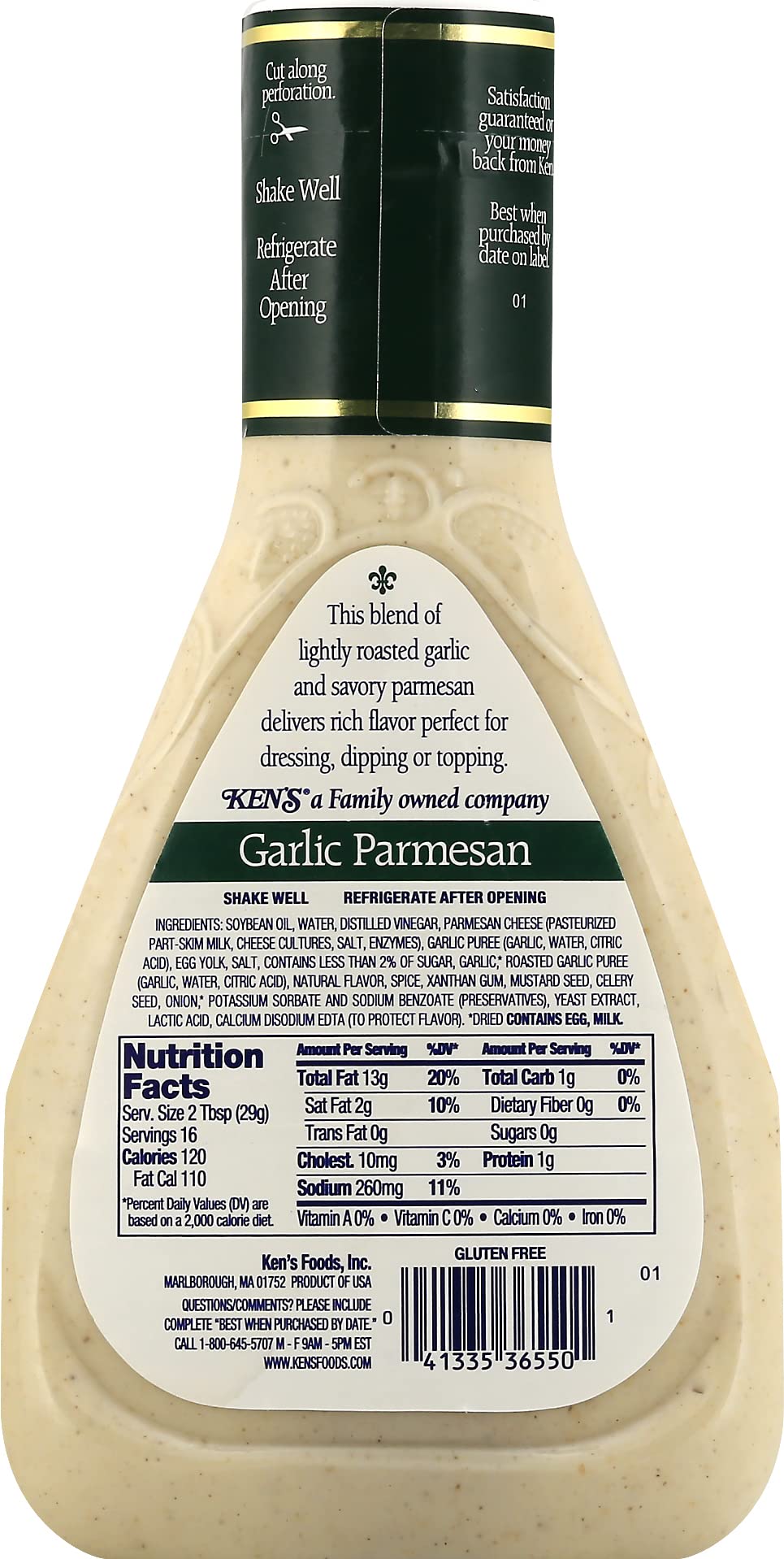 Ken's Steak House, Garlic Parmesan Dressing, 16 Ounce