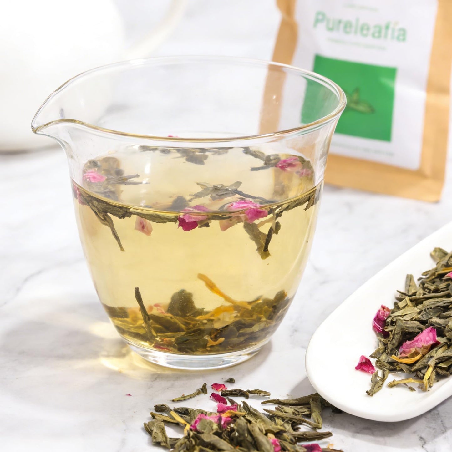 Pureleafia Herbal Fruit Tea Gift Set - 12 Artisan Flavors, 15g Loose Leaf Pouches, Hot & Cold Brew, Sugar-Free, High Concentration 5g for 2L Pitcher