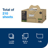 Tork Industrial Cleaning Cloth Gray W7, One-at-a-Time Dispensing, 1 x 210 Cloths, 520374