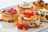 Wolferman's Super-Thick English Muffins, Multi-Grain Honey, Cinnamon Raisin, Blueberry, Cranberry Citrus, And Cherry Blossom, Breakfast Sandwiches