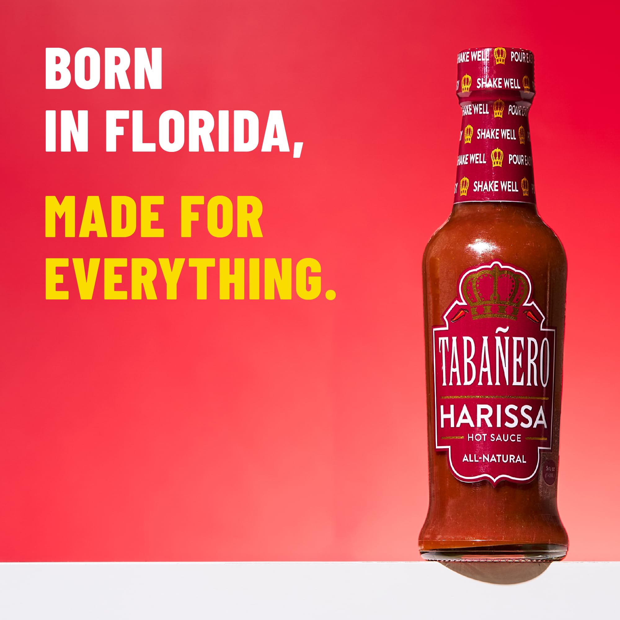 Tabañero Harissa Hot Sauce, Smoky Spice and Bold Flavor, North, Bottle, 5oz