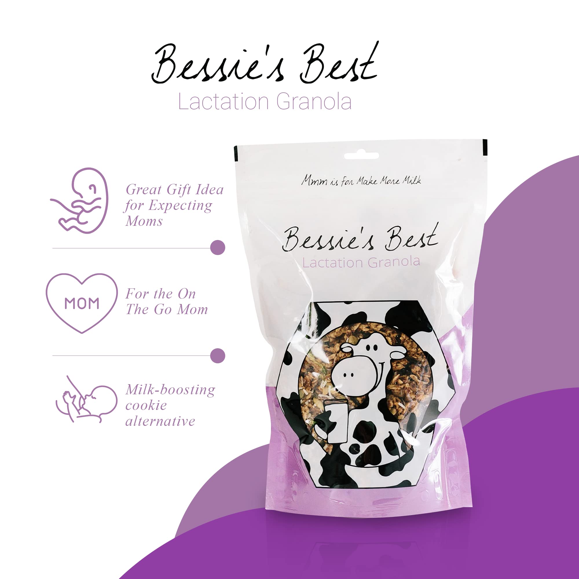 Bessie’s Best Lactation Granola | Dairy-Free Lactation Support | Milk Boosting Cookie Alternative | Nursing Snacks | Breastmilk Boosting | Increase