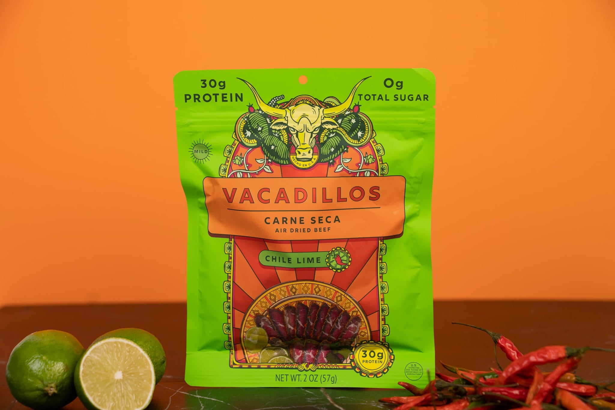 Vacadillos - High Protein Carne Seca | 30g Protein, Sugar Free, Carbs Free, Gluten Free, Dairy Free, Keto & Paleo Friendly | Mexican Inspired Beef