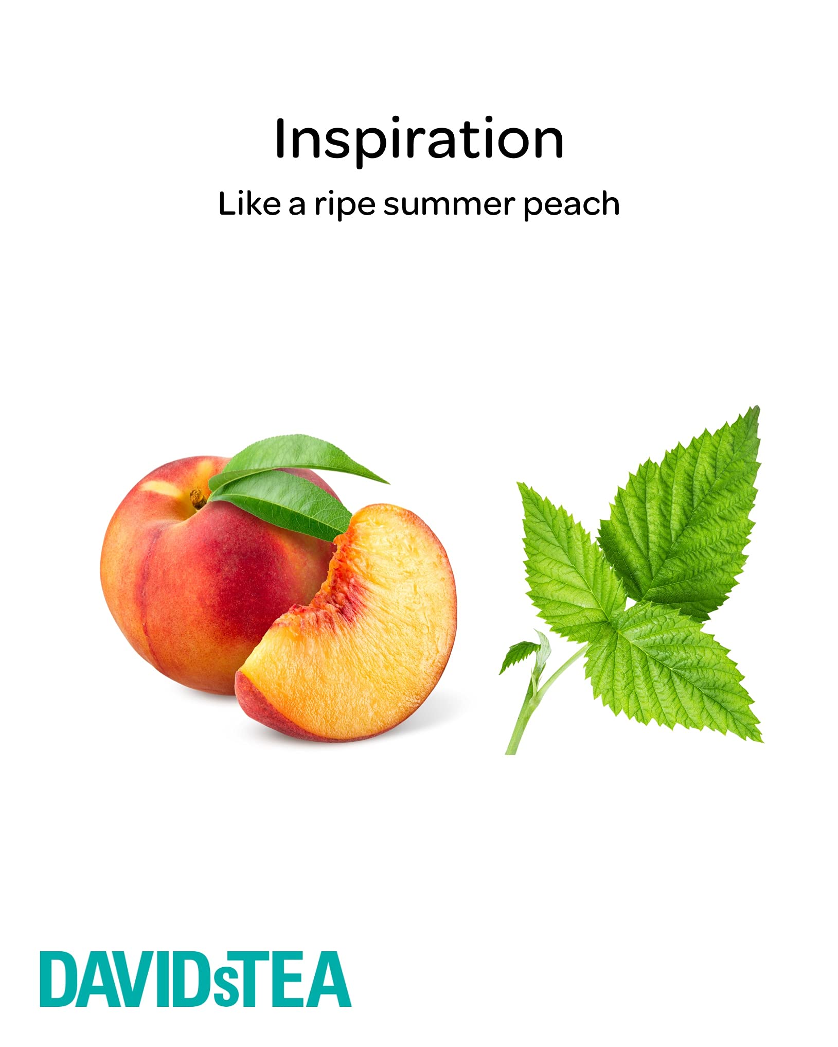 DAVIDsTEA Just Peachy Loose Leaf Tea, Premium Herbal Tea with Peach and Apple, Fruity Iced Tea, 4 oz / 113 g