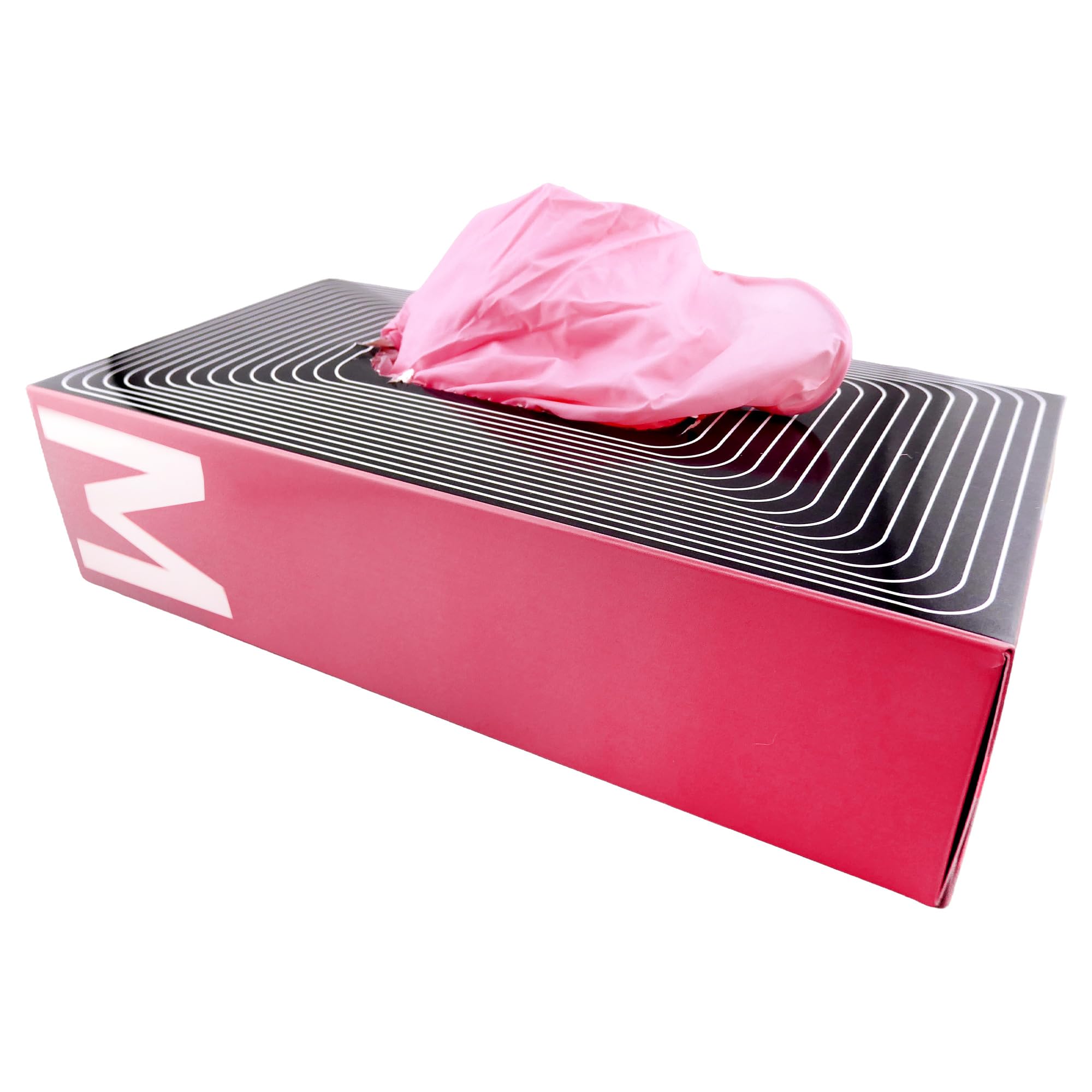 Waxness Cosmetology Nitrile Gloves - Pink, Medium Size, 100 pcs - Powder Free, Latex-Free Disposable Gloves for Waxing and Beauty Use