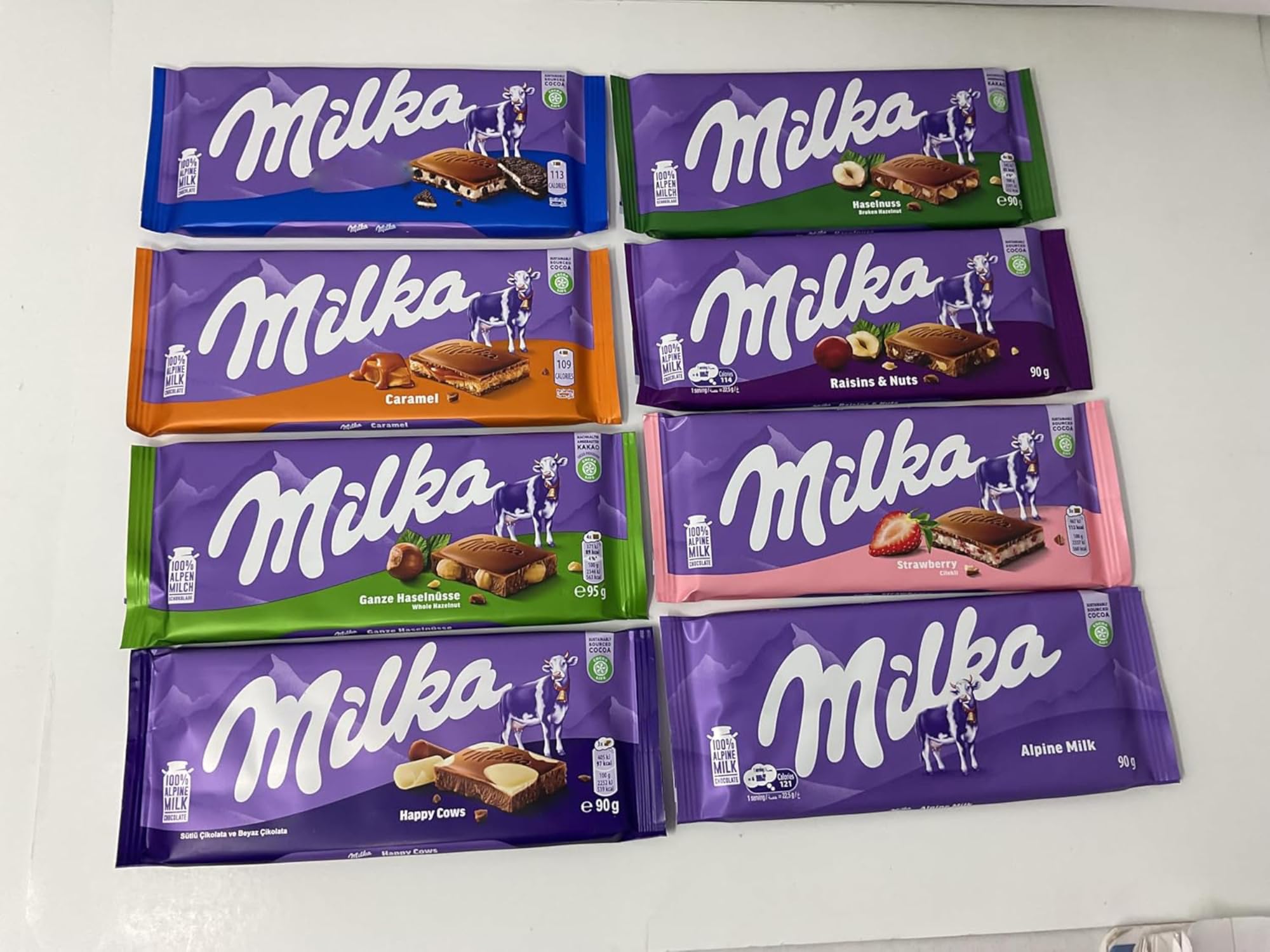 Milkaa European Chocolate Bars Variety Pack of 10 Bars (May be duplicates)