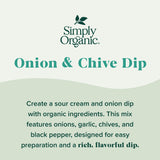 Simply Organic Onion & Chive Dip Mix, Certified Organic | 1 oz