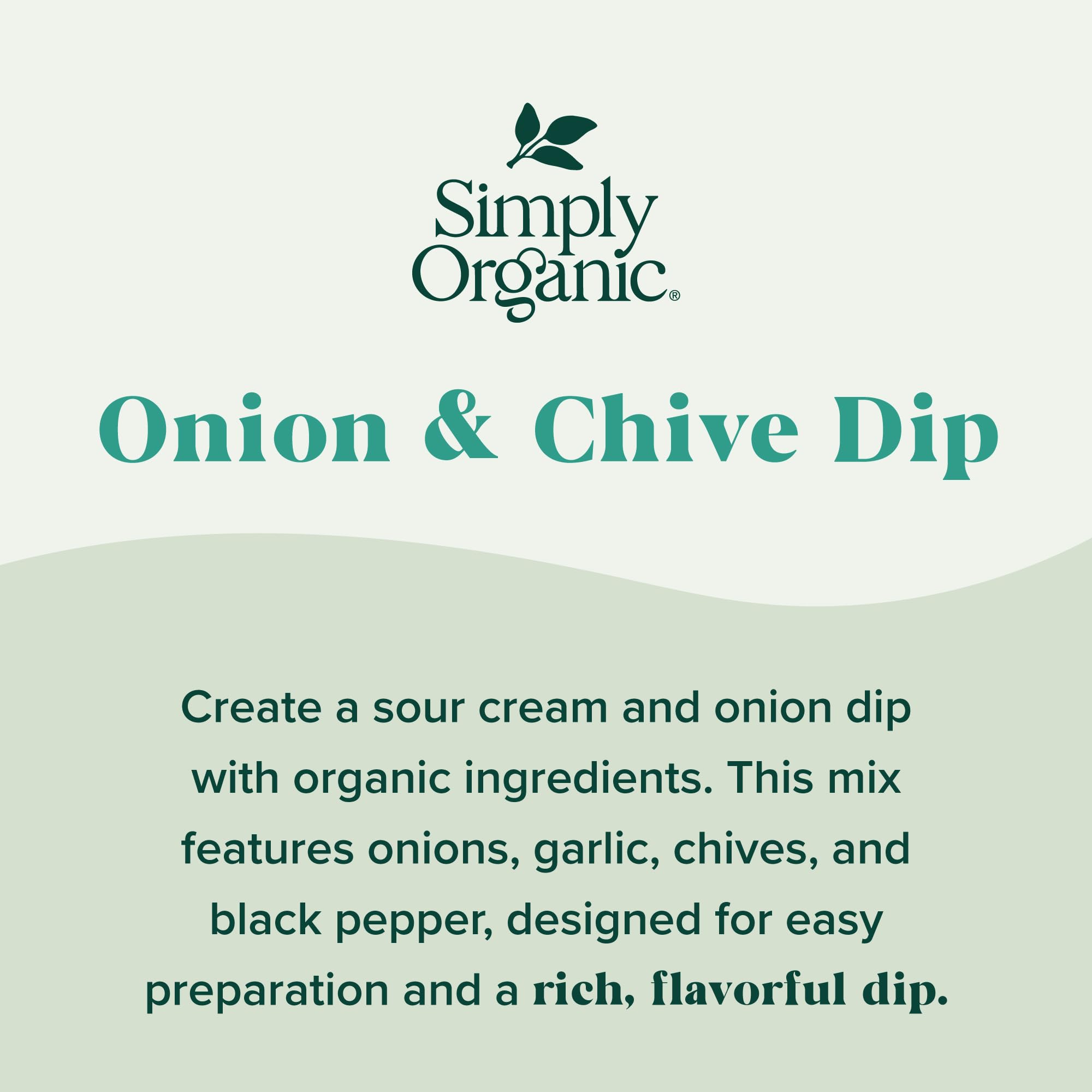 Simply Organic Onion & Chive Dip Mix, Certified Organic | 1 oz