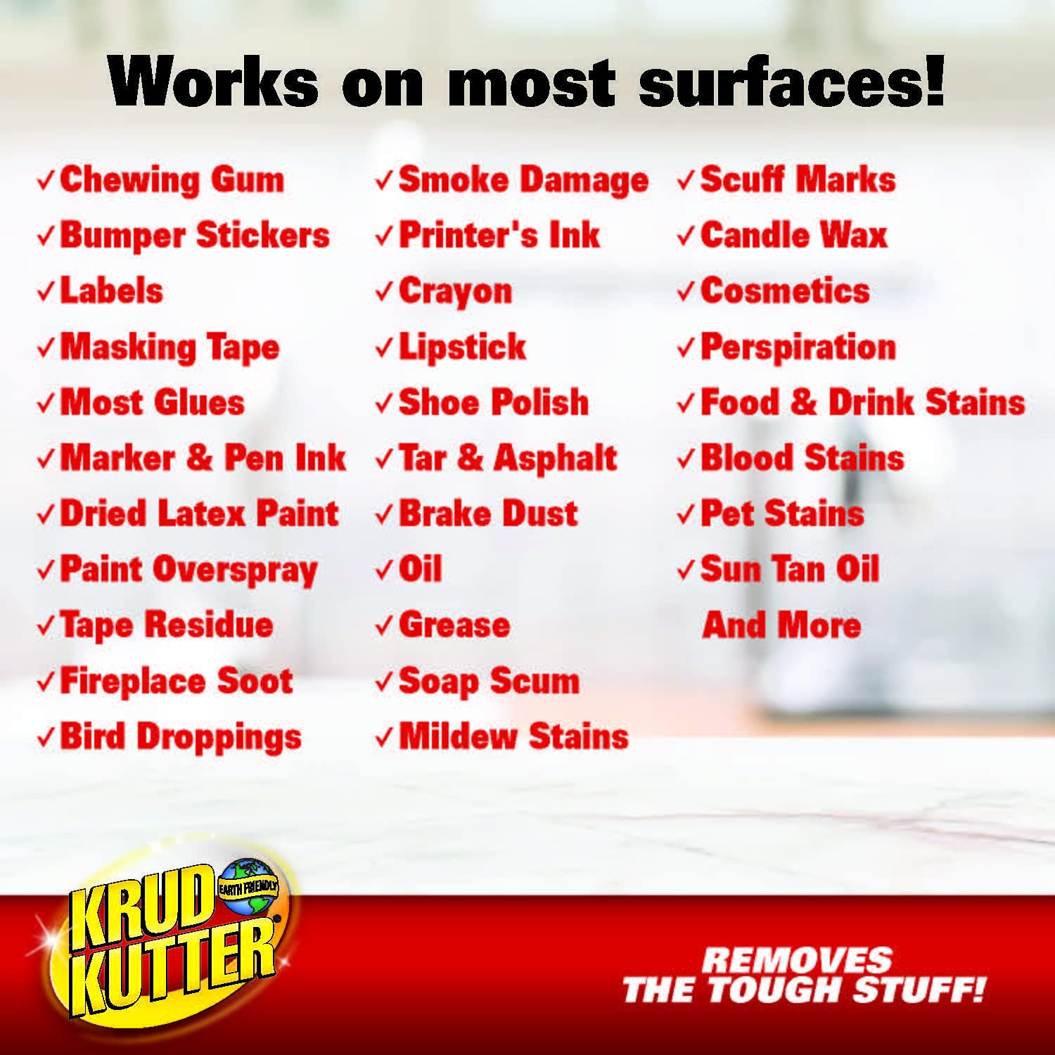 Krud Kutter Tough Task Remover, 32 Oz Liquid, Mild, Pack of 4