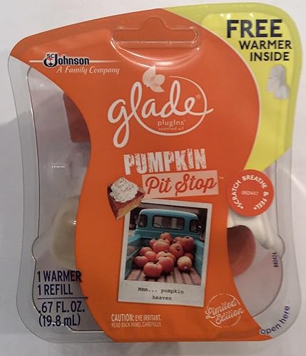 Glade Plugins Scented Oil Pumpkin Pit Stop 1 Warmer and 1 Refill
