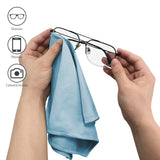 Puomue 6 Pack Microfiber Glass Cleaning Cloth, 16 Inch X 16 Inch, Lint Free Quickly Clean Window, Glasses, Windshields, Mirrors, and Stainless Steel
