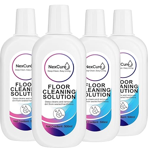 JXXAMZ33 Tineco Cleaning Solution Compatible - 4 Pack (500ml Each, 2L Total) Tineco Floor Cleaner Refill, Multi-Surface Floor Cleaning Solution