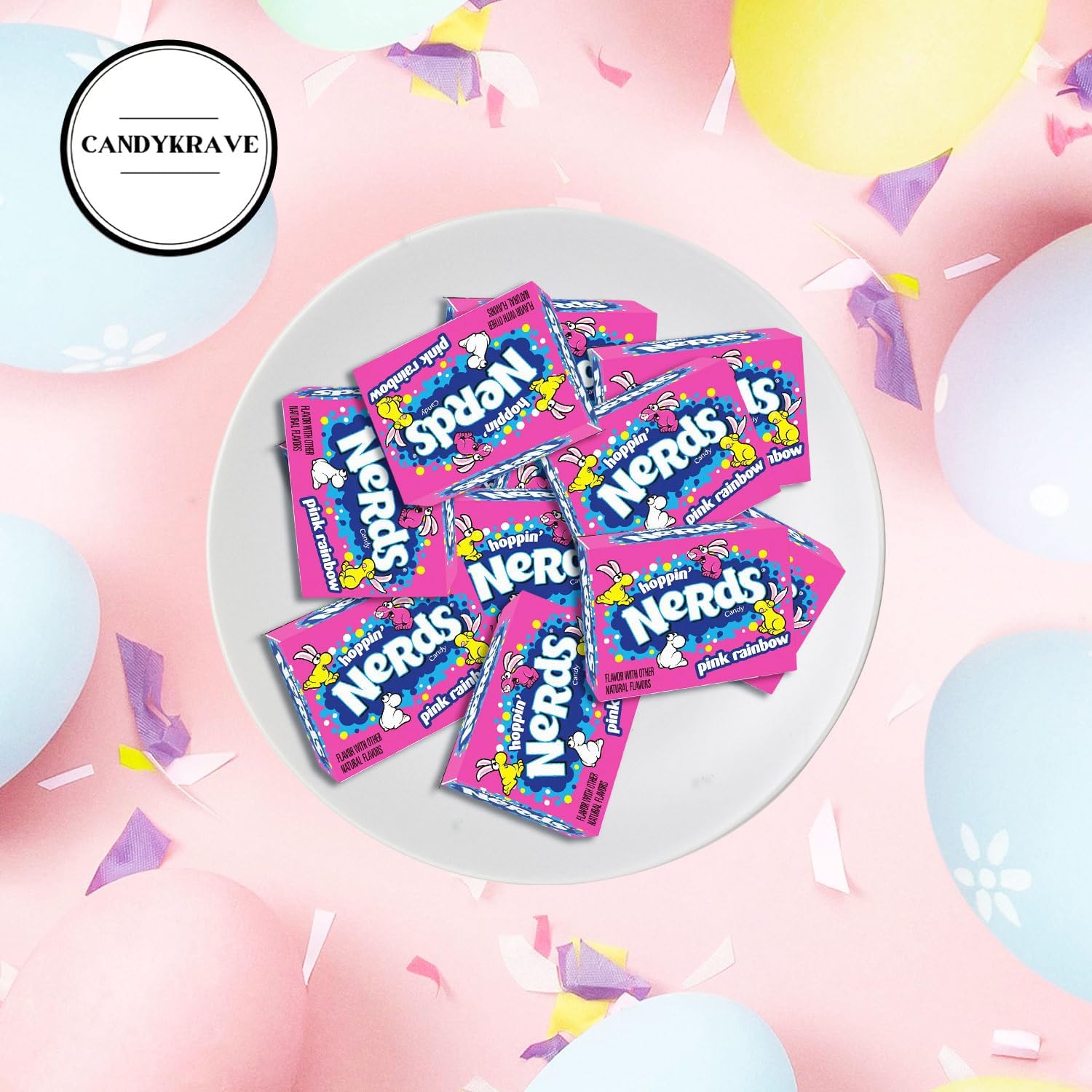 Wonka Nerds Gummy Clusters - Blue & Pink Rainbow - 1 lbs Individually Mini Candy Boxes - Valentines & Easter Treat Pack - Classic & Delicious Gummy